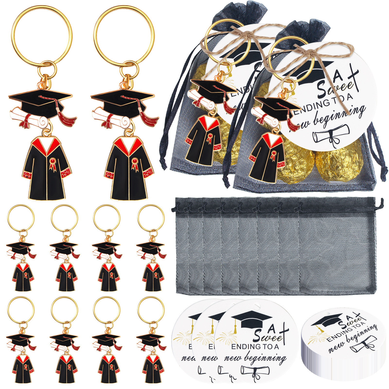 Wedding Ceremony Supply - 20 Sets Doctoral Cap Graduation Ceremony