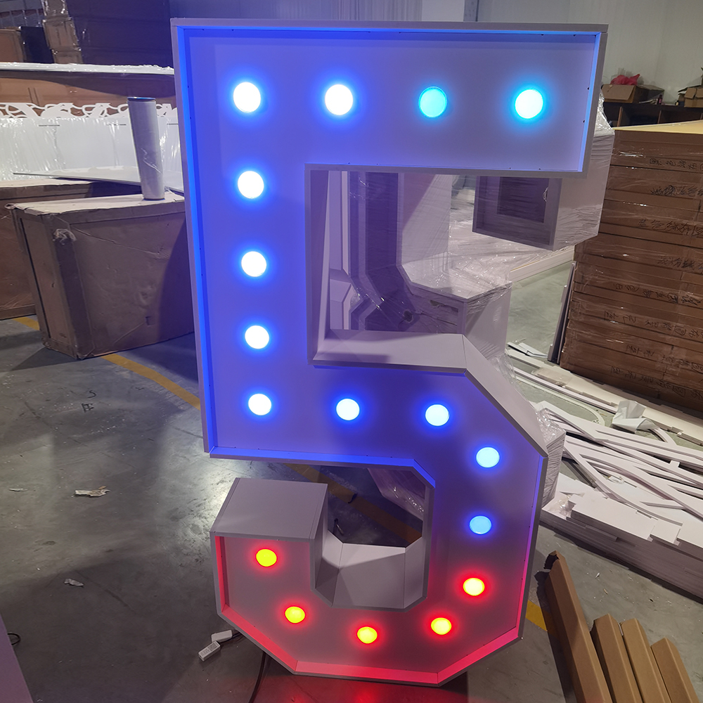 Wedding Party Supply Rentals - Customized Number Letter Design Led 5