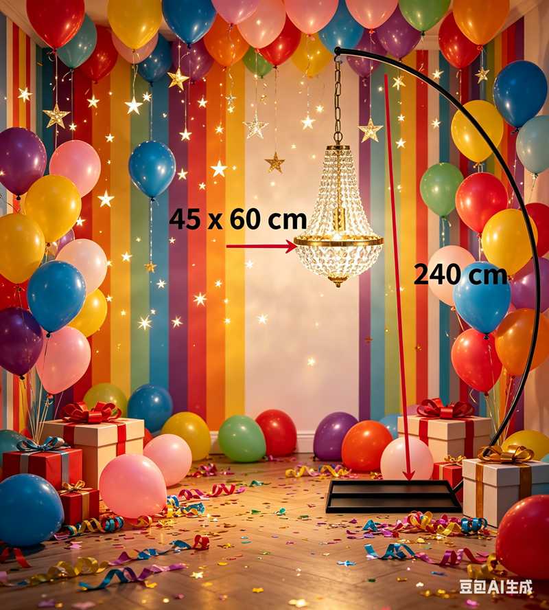 Wedding/Event Supply Store - Metal Arch Drape with Suspend Chandelier