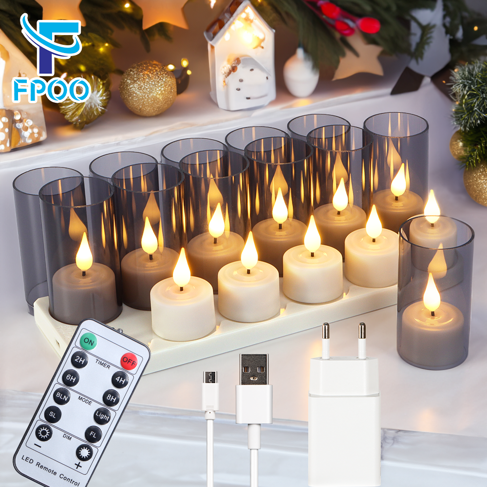 Unity Candle Set - LED Candle Light Rechargeable Flameless Candles