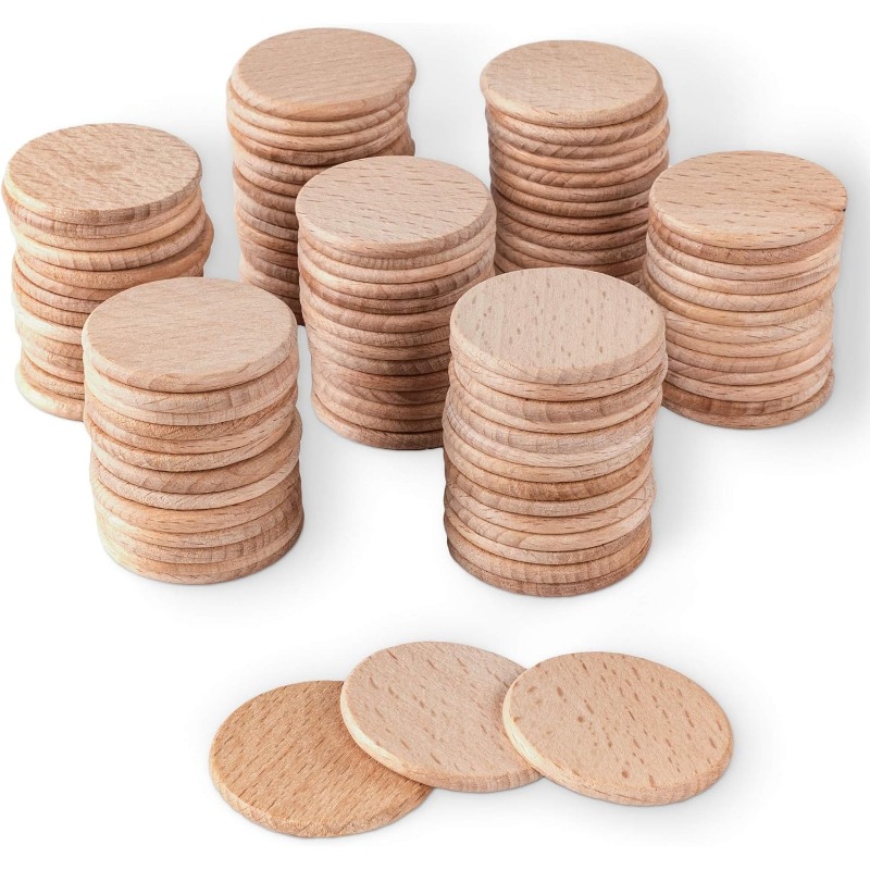 Wedding Ceremony Supply - Unfinished Natural Beech Wood Slices Round
