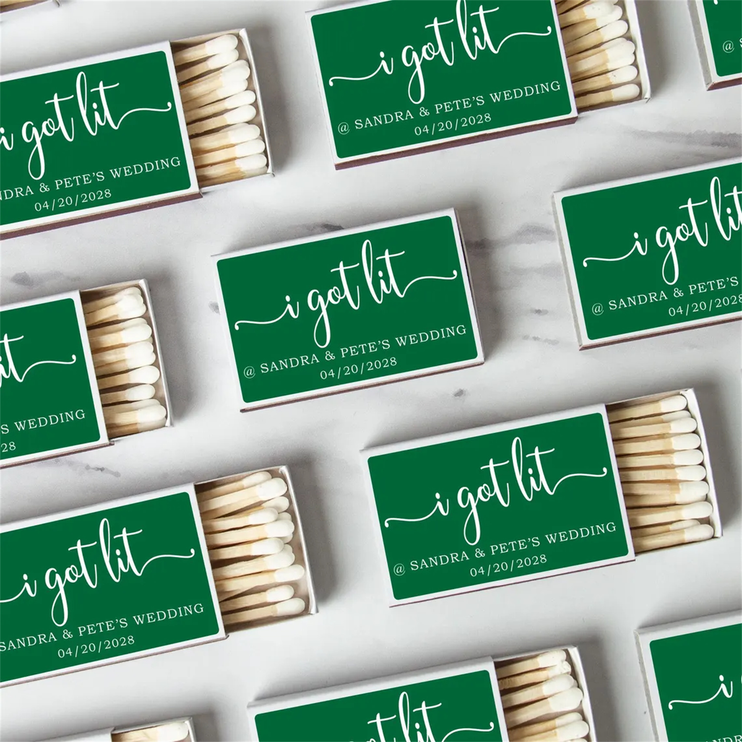 Custom Wedding Matchbooks SET  - đánh giá và giá Champagne Tower Set