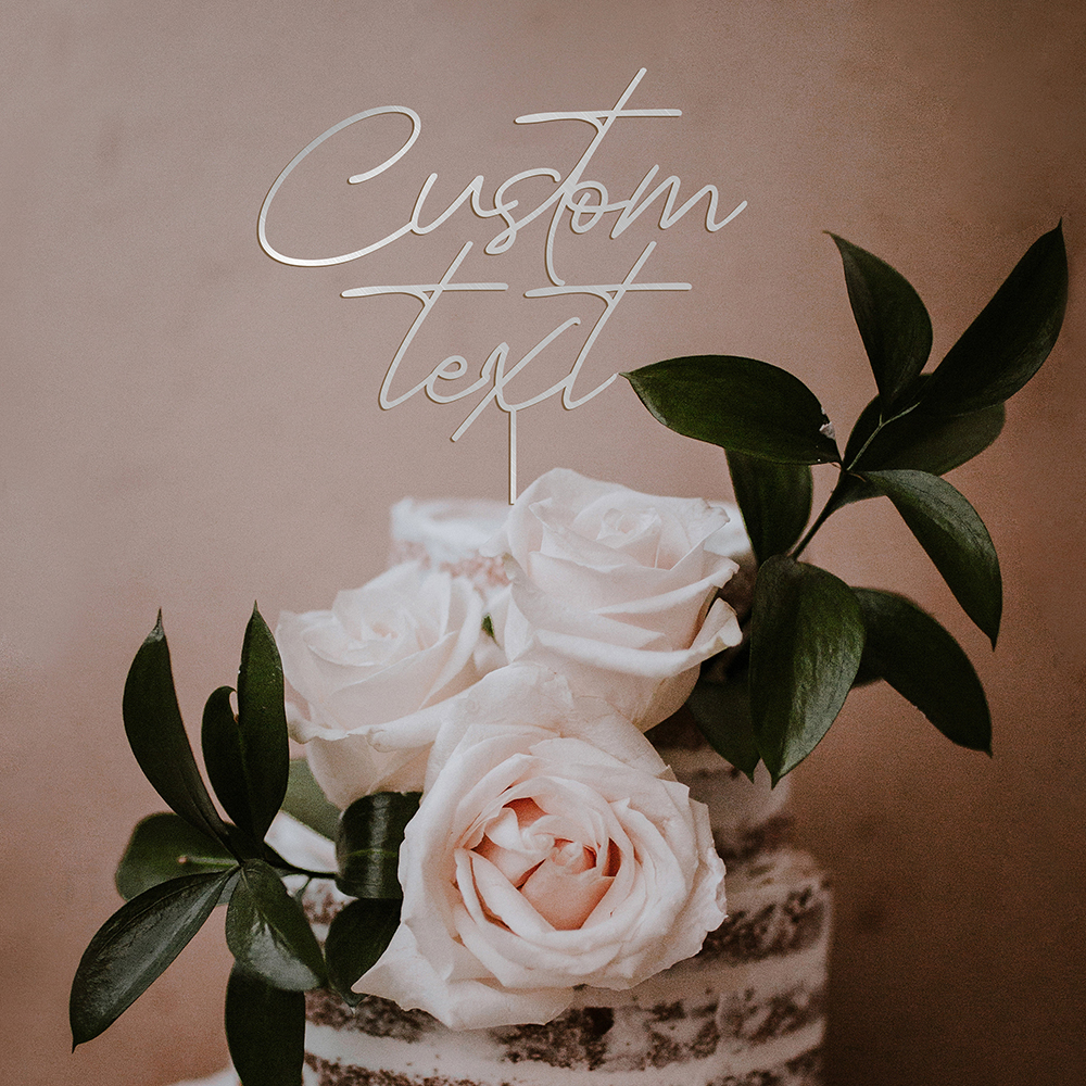 Custom Text Gold Acrylic Cake  - đánh giá và giá Wedding Ceremony Supply