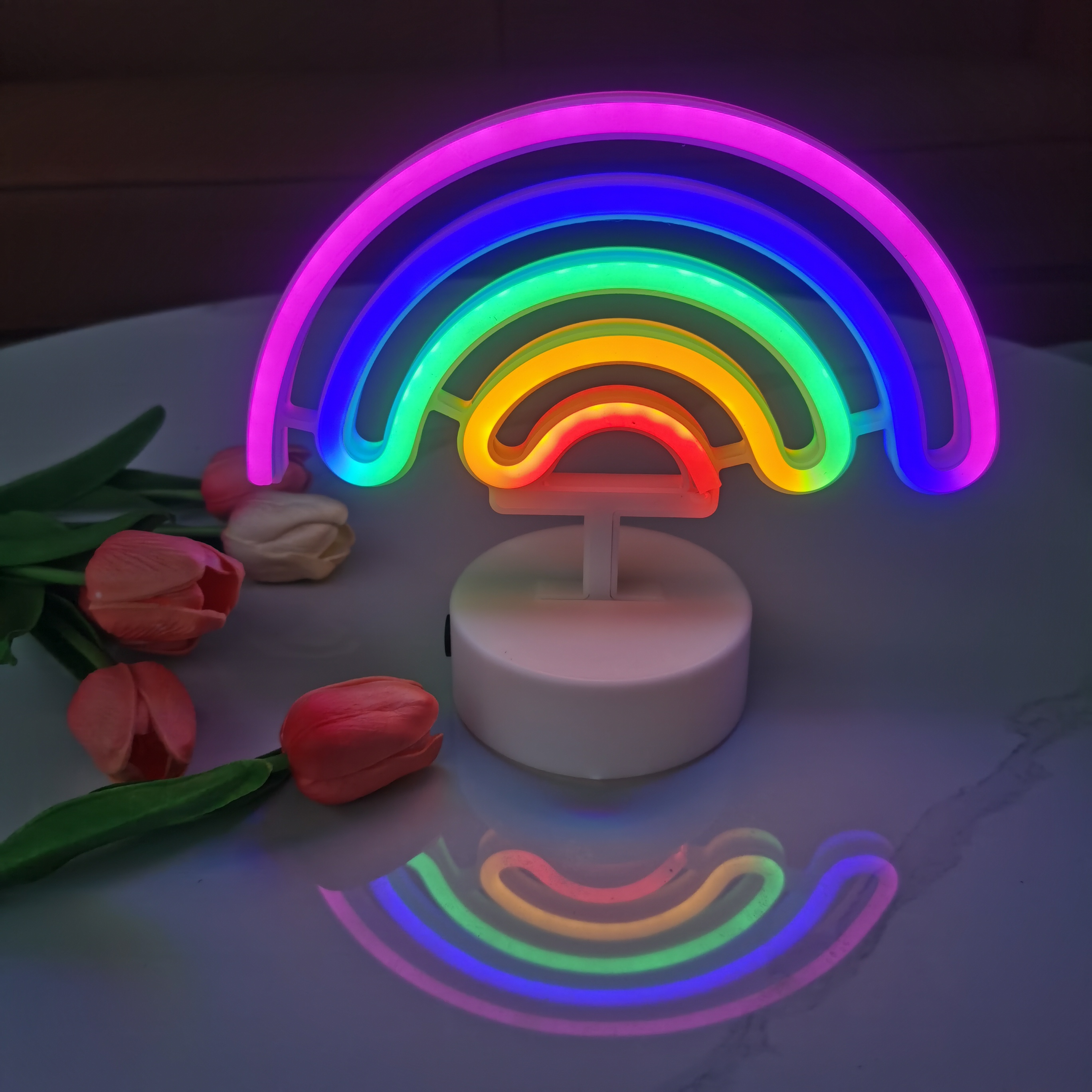 Cute rainbow neon lights, USB  - đánh giá và giá Wedding Power Supply