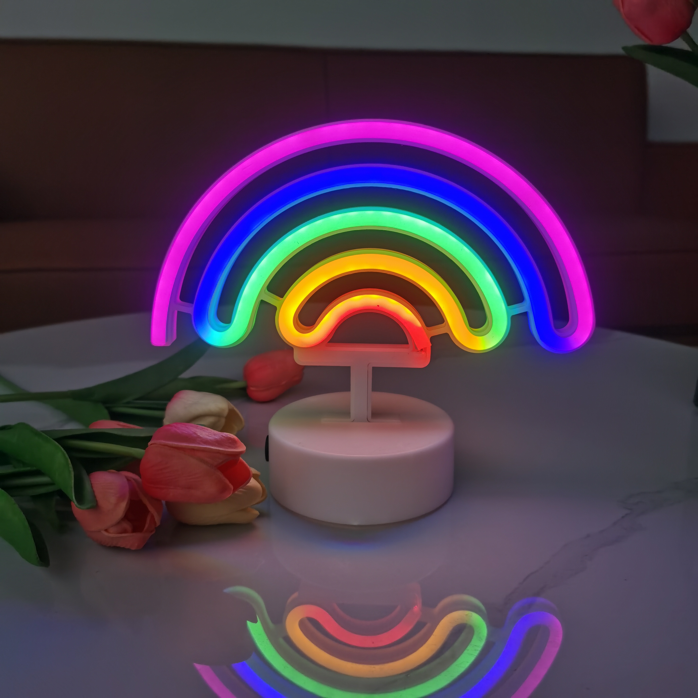 Cute rainbow neon lights, USB  - đánh giá và giá Wedding Power Supply
