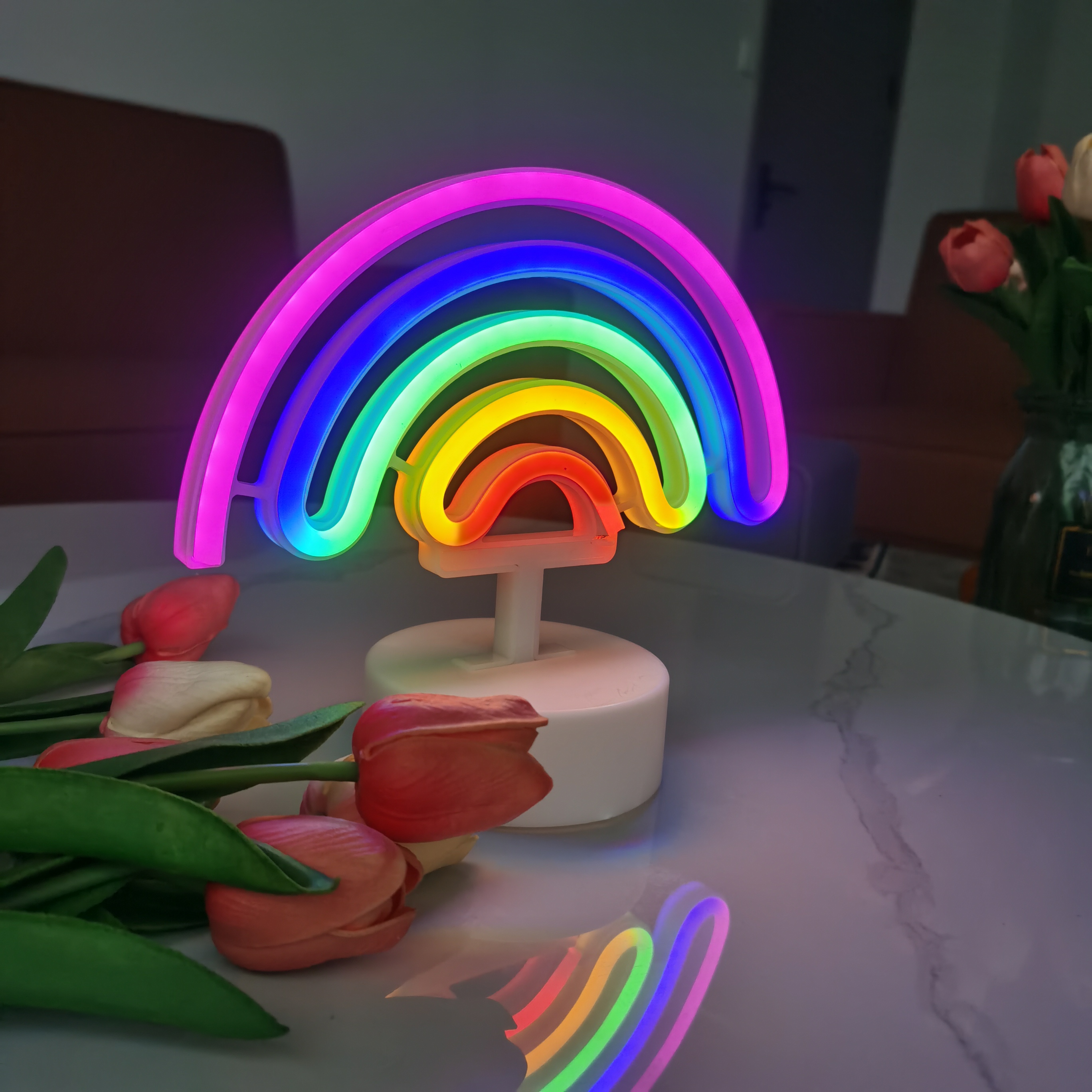 Cute rainbow neon lights, USB  - đánh giá và giá Wedding Power Supply