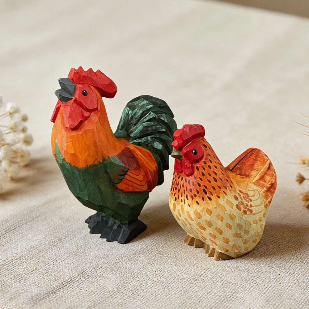 Hand Carved Wooden Rooster and - đánh giá và giá Wedding Ceremony Supply