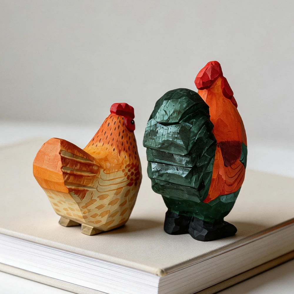 Hand Carved Wooden Rooster and - đánh giá và giá Wedding Ceremony Supply