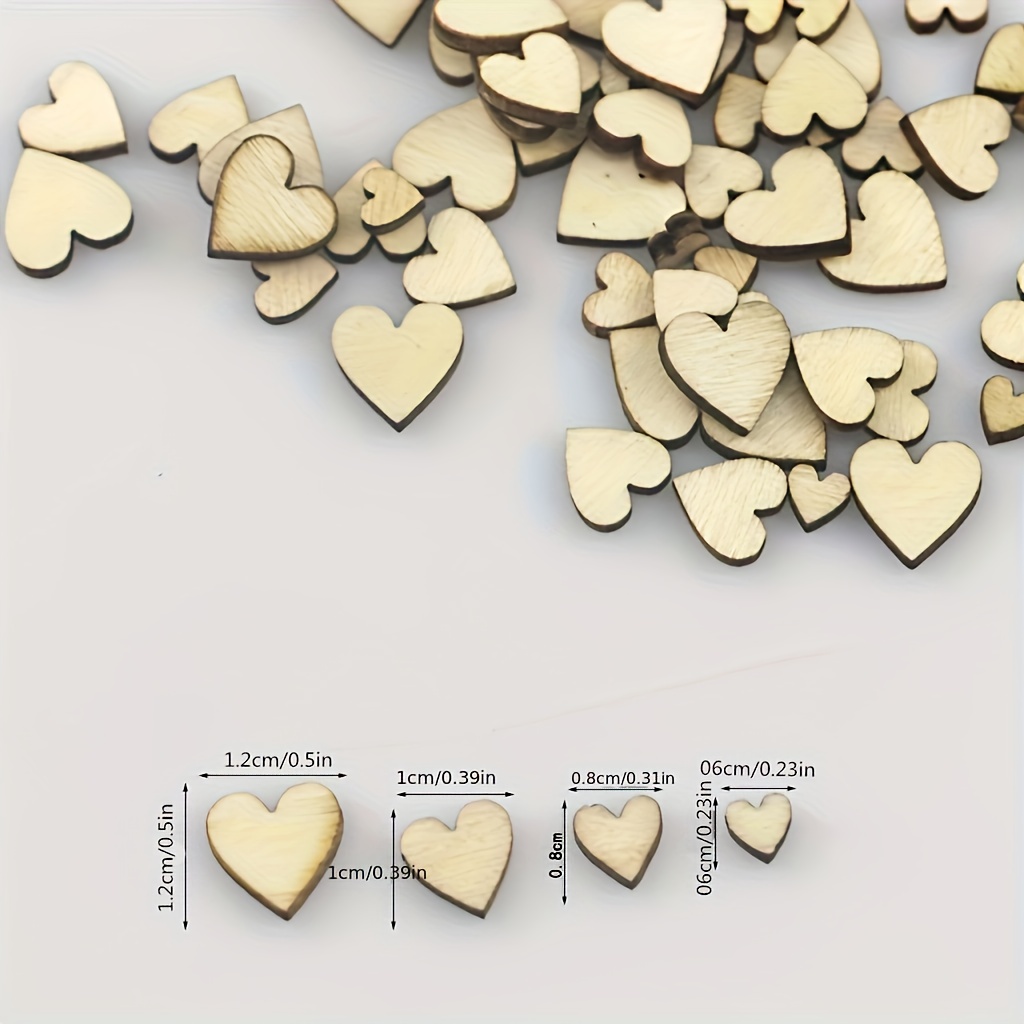100pcs Rustic Wooden Heart Con - đánh giá và giá Wedding Ceremony Supply