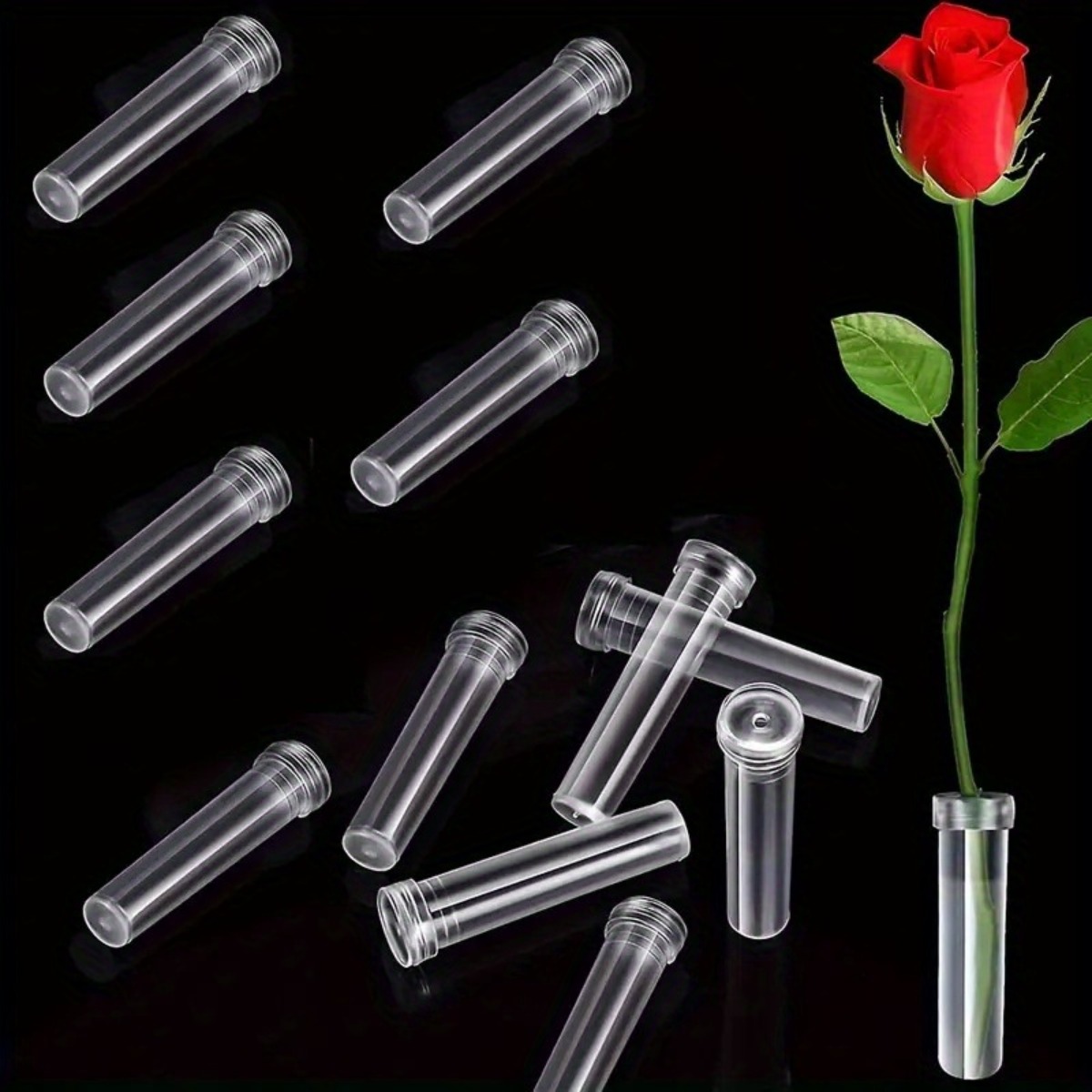 10Pc Transparent Plastic Flora - đánh giá và giá Wedding Supply Decor