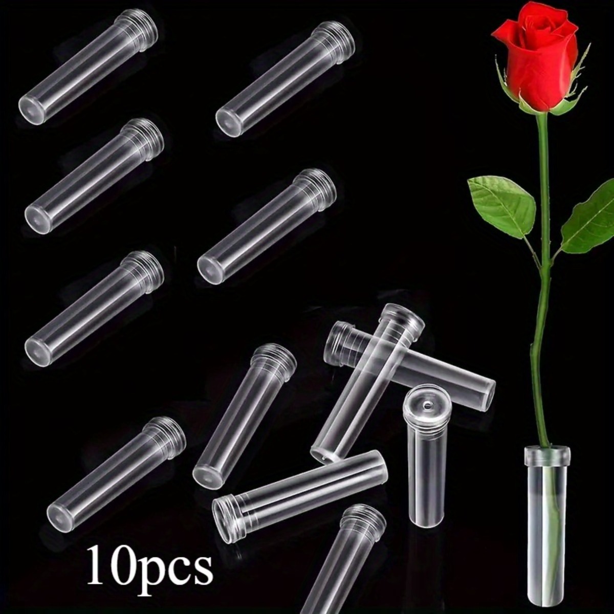 10Pc Transparent Plastic Flora - đánh giá và giá Wedding Supply Decor