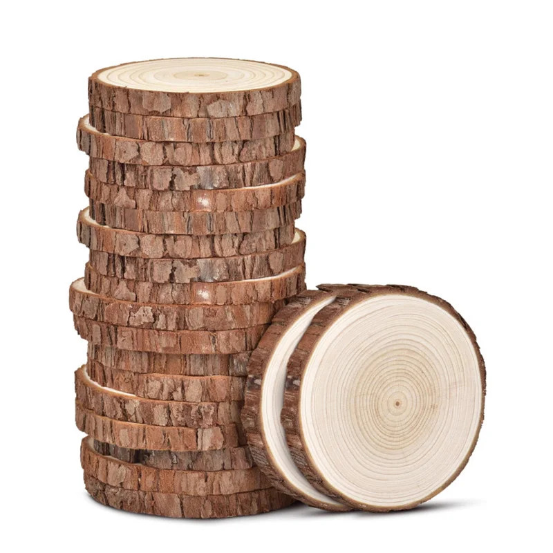 Unfinished natural wood slices - đánh giá và giá Wedding Ceremony Supply