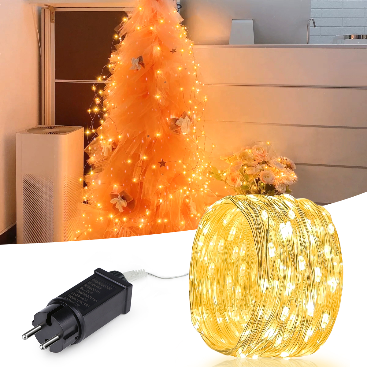 10M-100M LED String Fairy Ligh - đánh giá và giá Wedding Power Supply