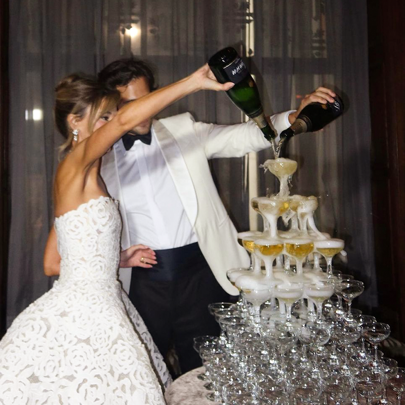 4/5/6 Tiers Wedding Champagne  - đánh giá và giá Champagne Tower Set