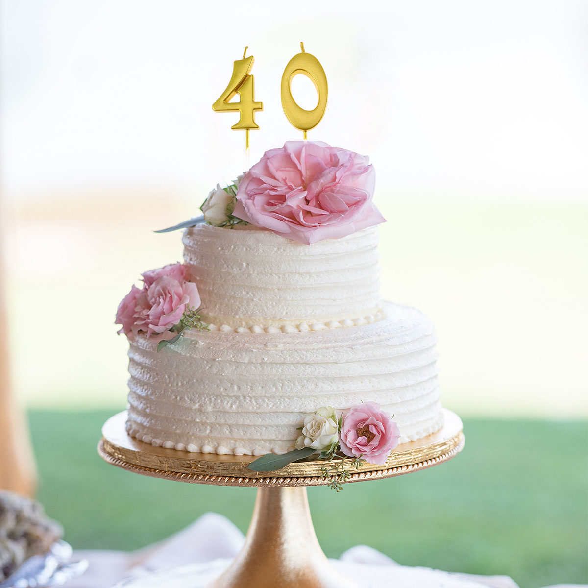 2Pcs Birthday Number 40 Golden - đánh giá và giá Wedding Supply Decor