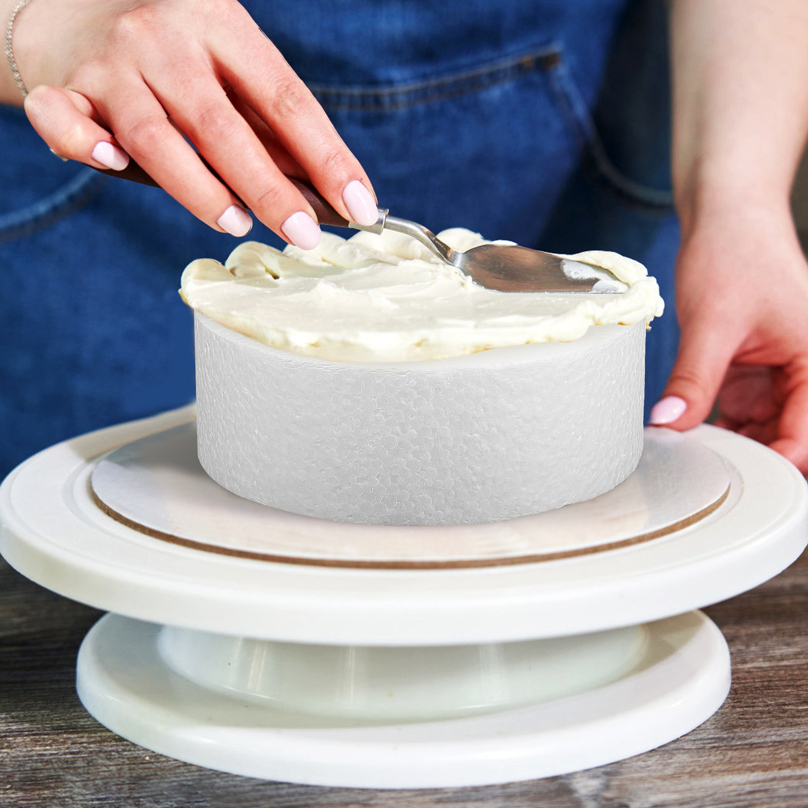 3Pcs DIY Round Cake Dummies Ba - đánh giá và giá Wedding Supply Decor