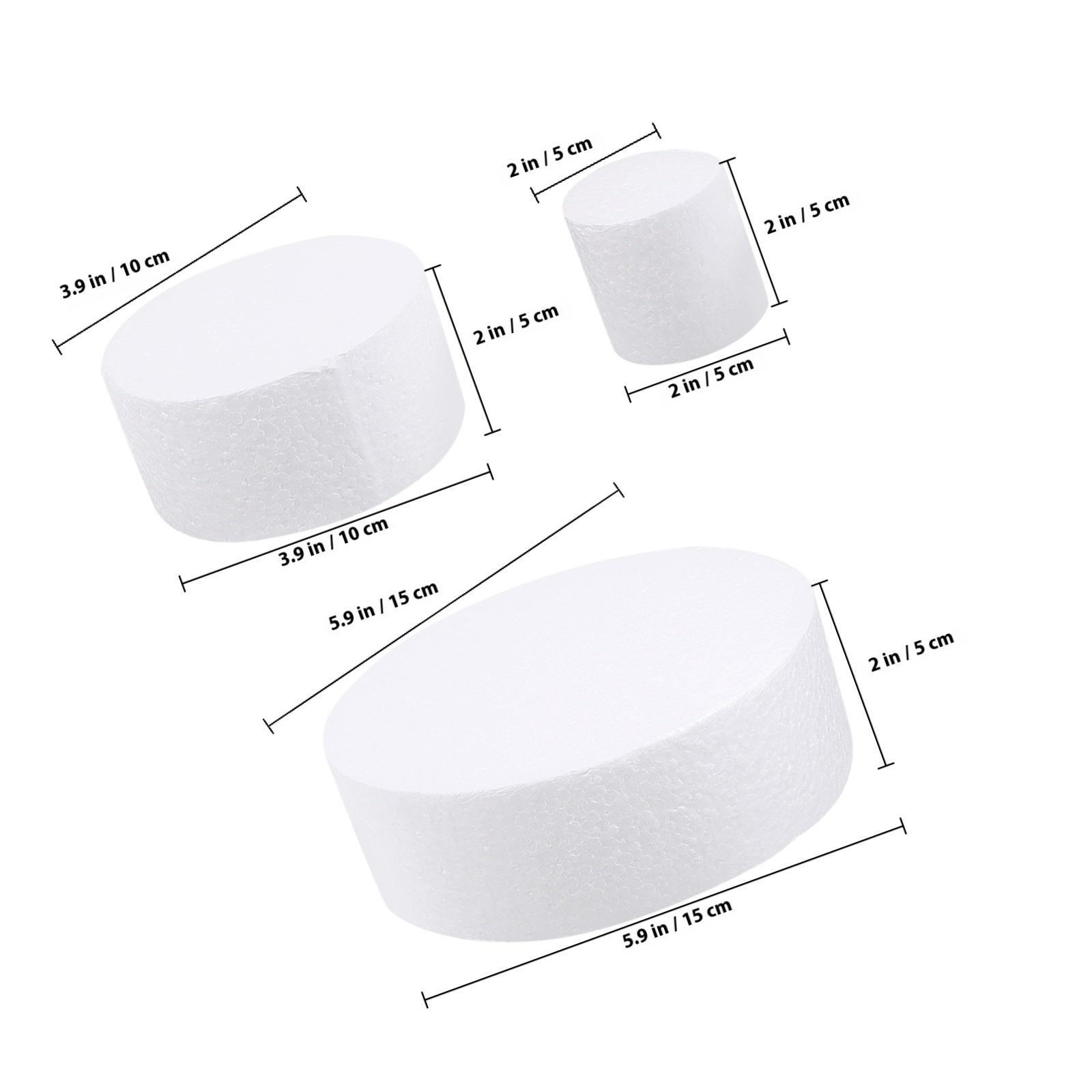 3Pcs DIY Round Cake Dummies Ba - đánh giá và giá Wedding Supply Decor
