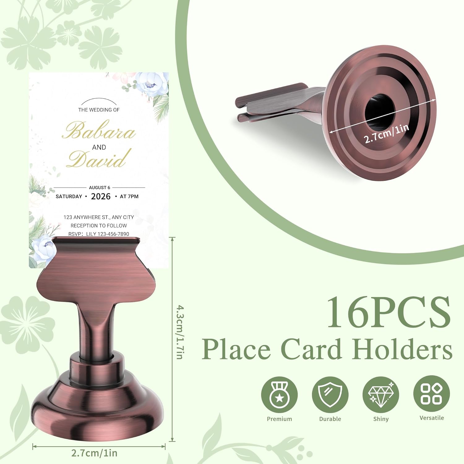 16PK Table Number & Place Card - đánh giá và giá Place Card Holder