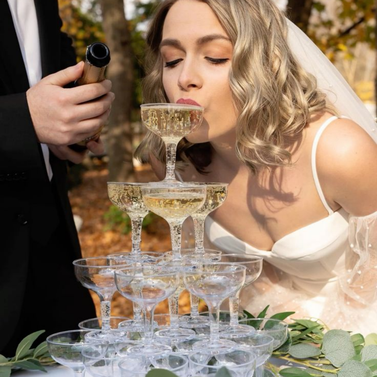 20/40/60Pcs Wedding Champagne  - đánh giá và giá Champagne Tower Set