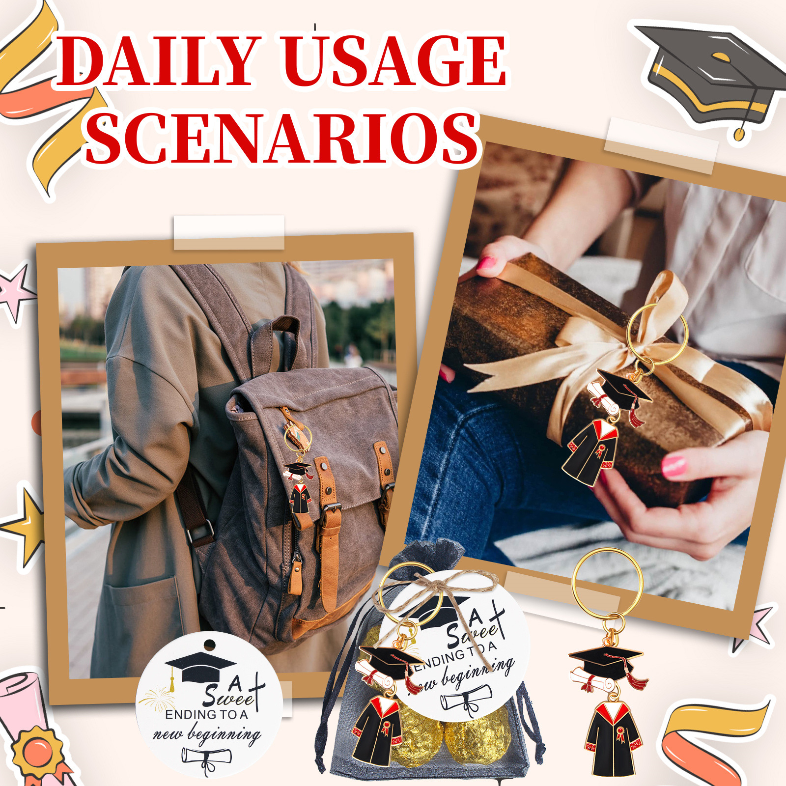 20 Sets Doctoral Cap Graduatio - đánh giá và giá Wedding Ceremony Supply