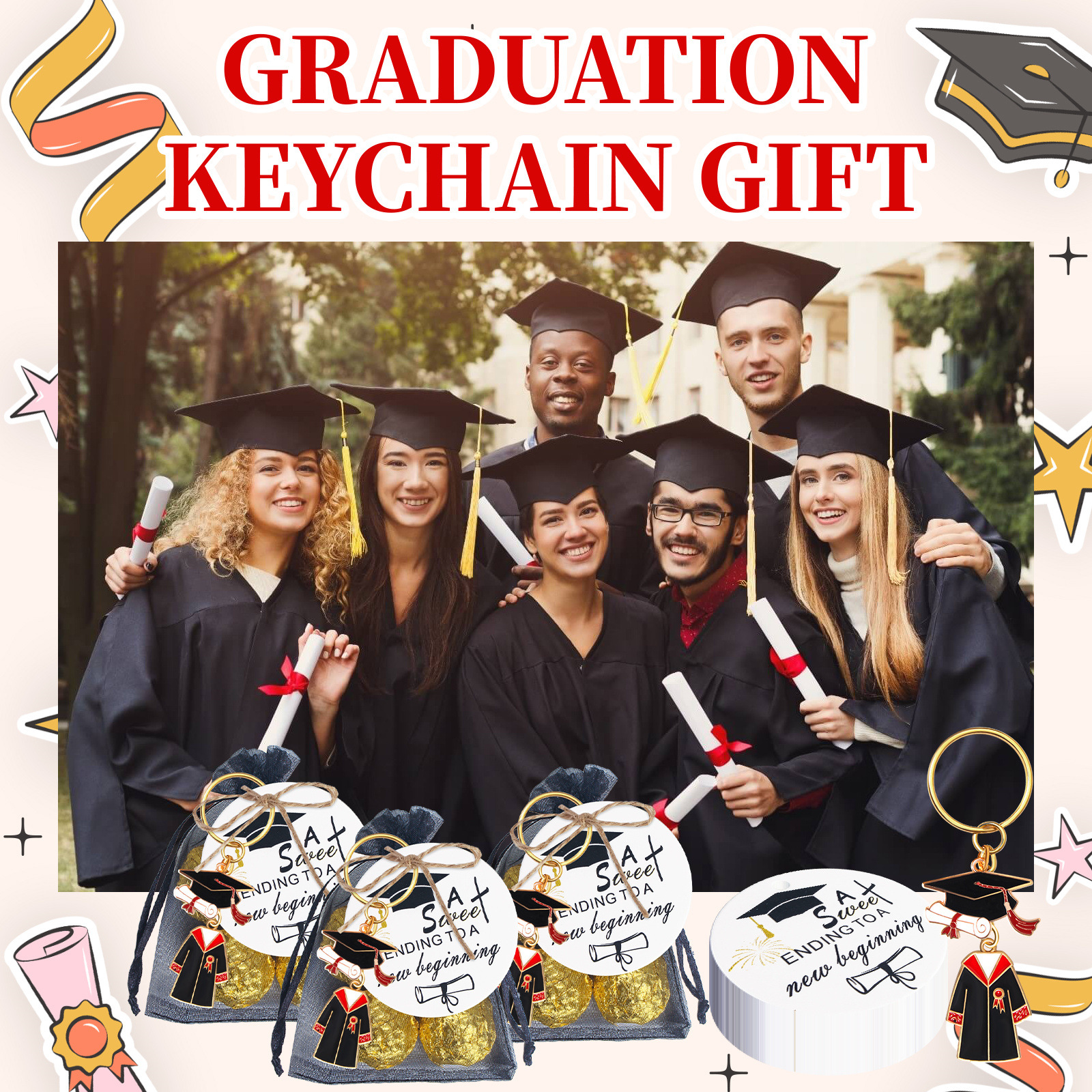 20 Sets Doctoral Cap Graduatio - đánh giá và giá Wedding Ceremony Supply