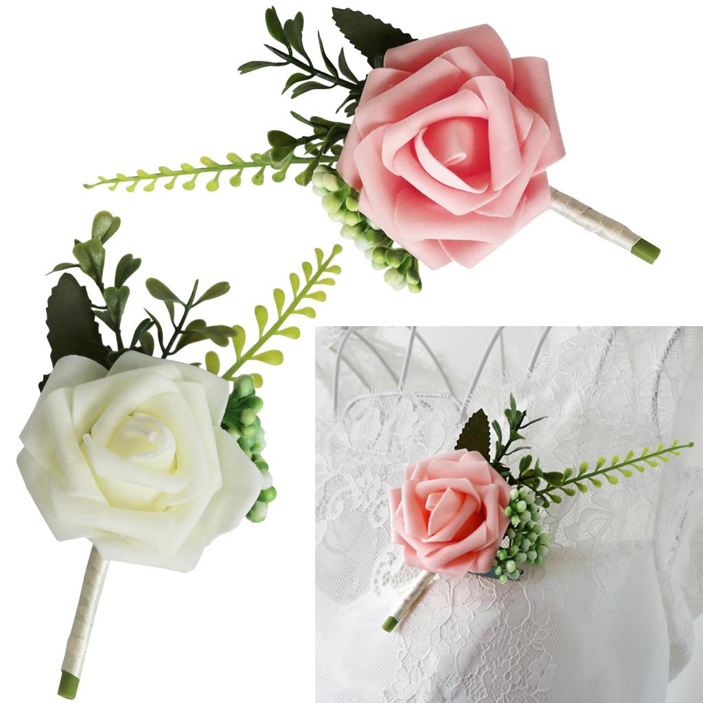 Bride Corsage PE Rose Flower B - đánh giá và giá Wedding Ceremony Supply