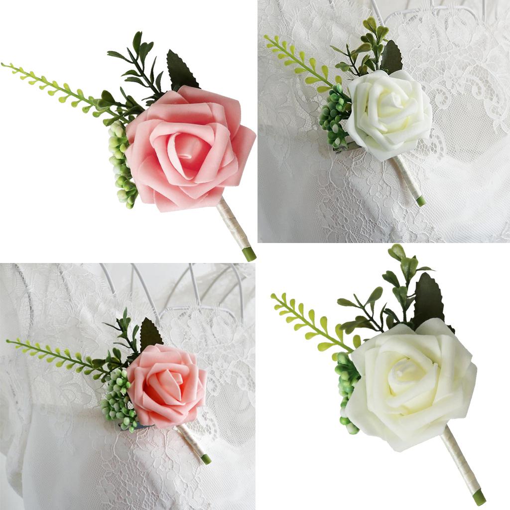 Bride Corsage PE Rose Flower B - đánh giá và giá Wedding Ceremony Supply