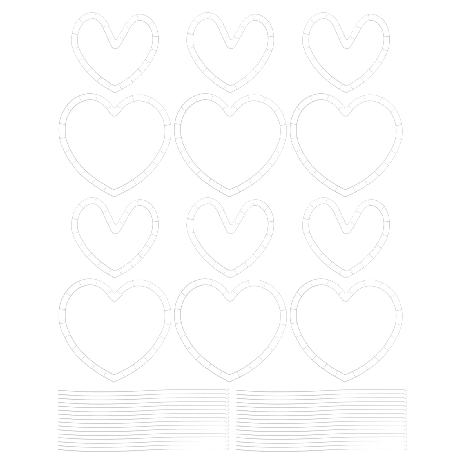 6Sets Heart Shaped Plastic Wre - đánh giá và giá Wedding Supply Decor