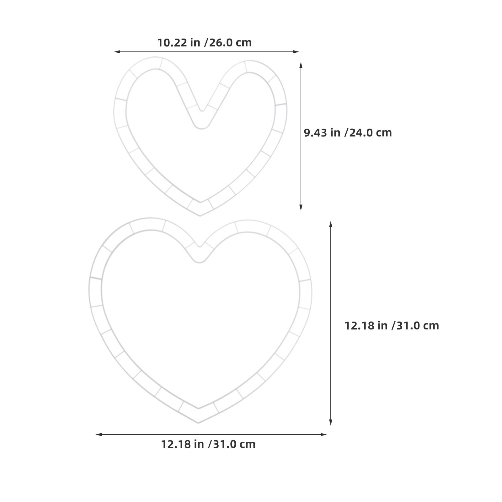 6Sets Heart Shaped Plastic Wre - đánh giá và giá Wedding Supply Decor