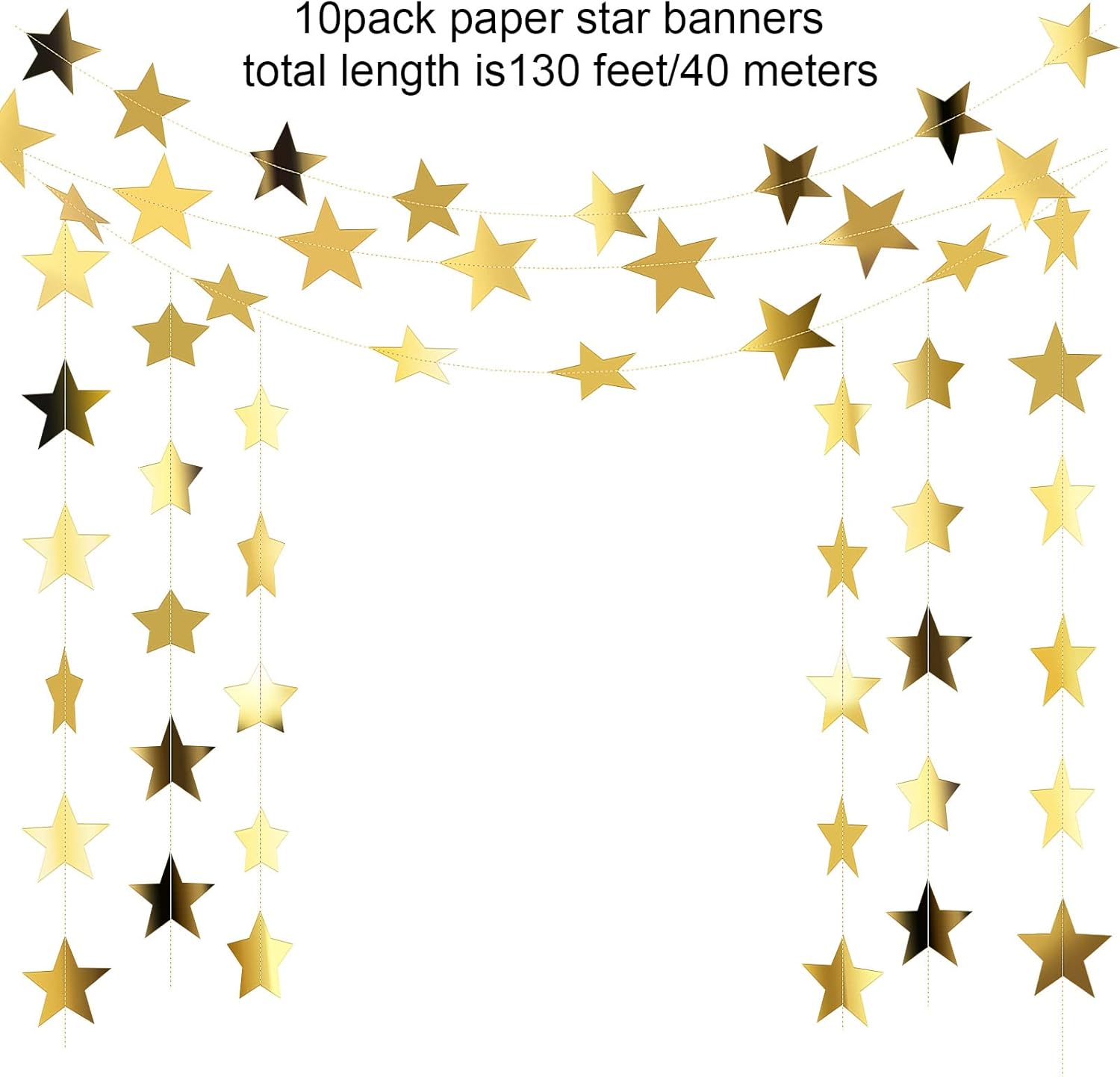 130ft Star Garland Banner for  - đánh giá và giá Wedding Supply Decor