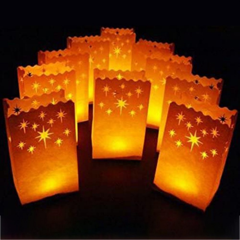 10PCS Heart White Paper Lanter - đánh giá và giá Unity Candle Set